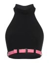 Ssheena Woman Top Black Size M Viscose, Polyester In Black
