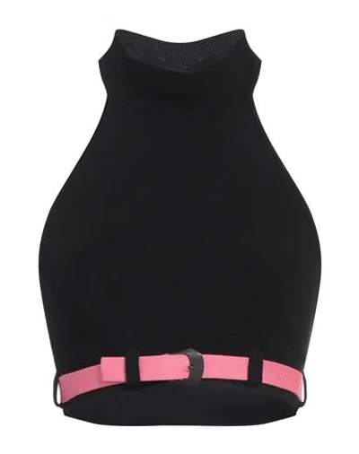 Ssheena Woman Top Black Size M Viscose, Polyester