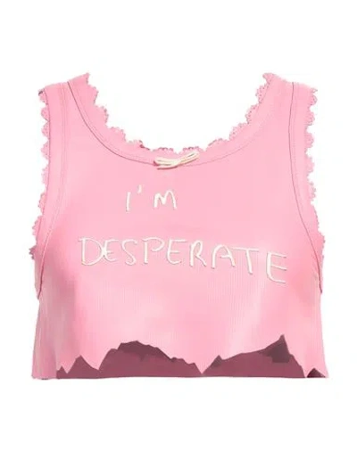 Ssheena Woman Top Pink Size 2 Leather