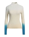 Ssheena Woman Turtleneck Ivory Size M Viscose, Polyester In White