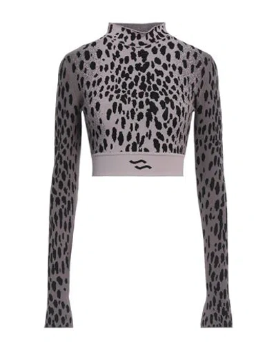 Ssheena Woman Turtleneck Lilac Size L Viscose, Polyester In Purple