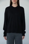 Sskein Crew Neck Boxy Pullover In Black