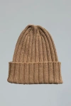 Sskein Ribbed Beanie In Brown