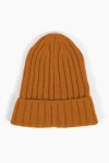 Sskein Ribbed Beanie In Ochre