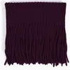 Sskein Ribbed Fringe Scarf In Aubergine