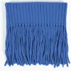 Sskein Ribbed Fringe Scarf In Lapis Blue