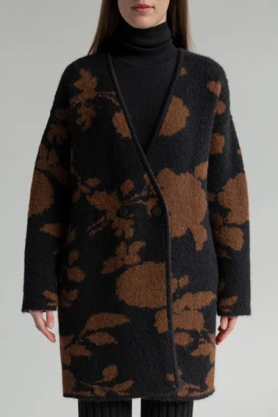 Sskein Rosalie Coat In Black Camel