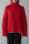 Sskein Sylvie Handknit Pullover In Red