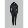 Sskein Wrap Neck Jumpsuit In Black