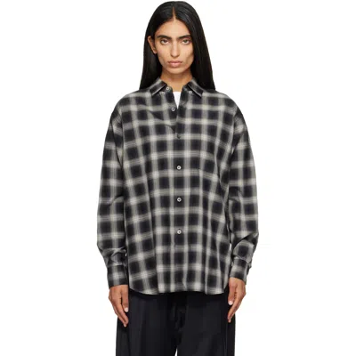 Ssstein Black Cotton Oversized Ls Shirt