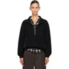 Ssstein Black Fleece Pullover Sweater In Black