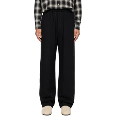 Ssstein Black Fleece Twist Trousers In Multi