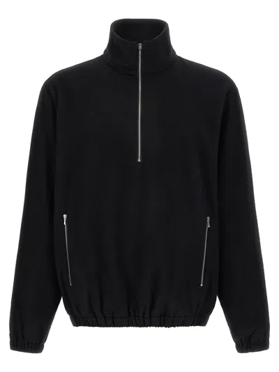 Ssstein Black Half-zip Fleece Sweater