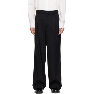 Ssstein Black Long Wide Trousers