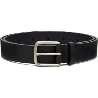 Ssstein Black Pinned Buckle Classic Leather Belt