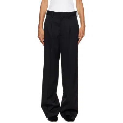 Ssstein Black Straight Trousers