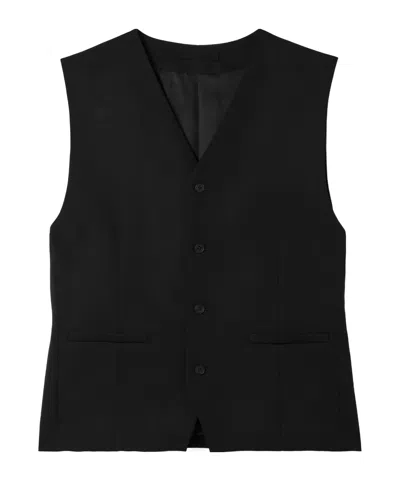 Ssstein Belted Wool-gabardine Vest In Black