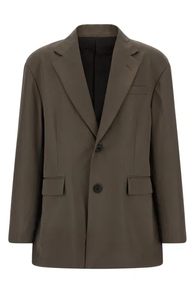 Ssstein Blazer With Laces In Brown