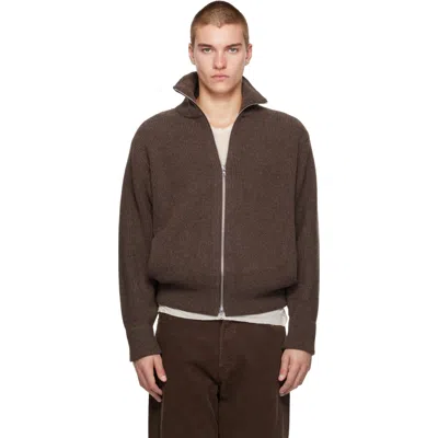 Ssstein Brown Extra Fine Wool Drivers Sweater