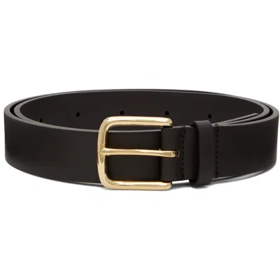 Ssstein Brown Pinned Buckle Classic Leather Belt