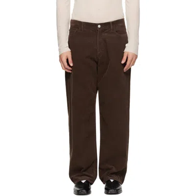Ssstein Brown Relax Fit Vintage Corduroy Trousers
