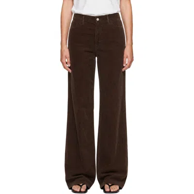 Ssstein Brown Relaxed Fit Vintage Corduroy Trousers In Multi