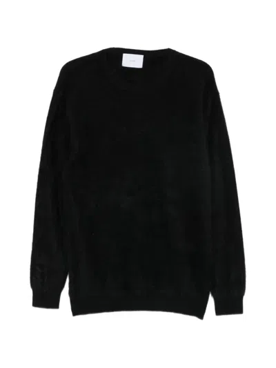 Ssstein Brushed-knit Sweater In Black