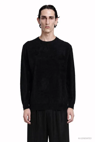 Ssstein Cashmere Shaggy Sweater In Black