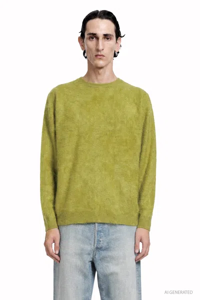 Ssstein Cashmere Shaggy Sweater In Green