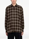 Ssstein Check Oversized Long Sleeve Shirt In Brown