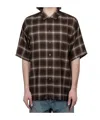Ssstein Check-pattern Shirt In Brown