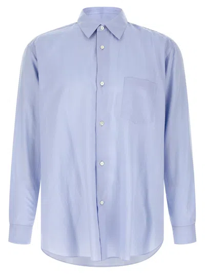 Ssstein Cotton And Silk Shirt In Blue