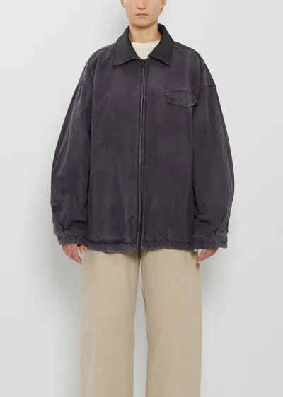 Ssstein Cotton Whip Chord Vintage Zip Jacket In Black