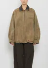 Ssstein Cotton Whip Chord Vintage Zip Jacket In Brown