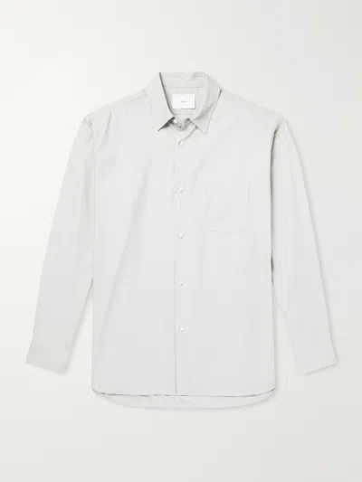 Ssstein Cotton-satin Shirt In Gray