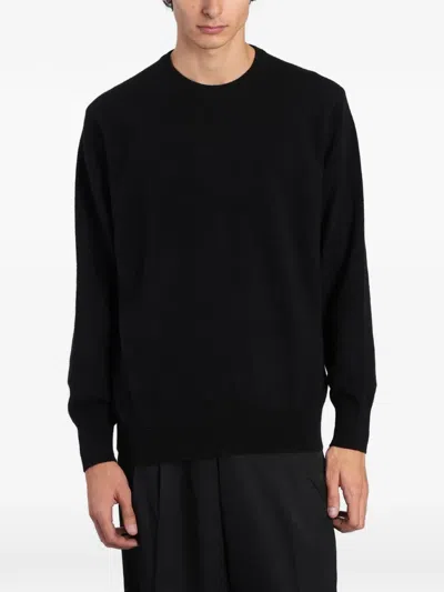 Ssstein Crew-neck Ribbed-trim Sweater In Black