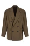 Ssstein Oversized Double-breasted Suit Jacket In Brown