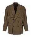 Ssstein Oversized Double-breasted Suit Jacket In Green