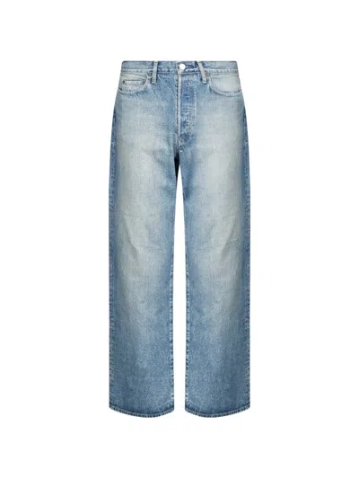 Ssstein Faded Straight-leg Jeans In 블루
