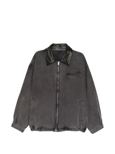 Ssstein Faded-effect Denim Jacket In Black