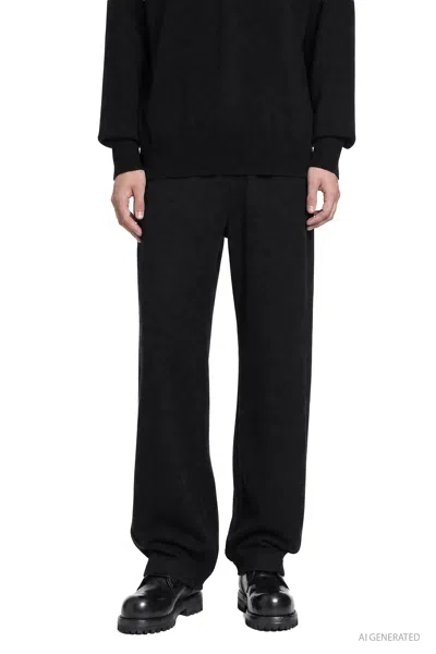 Ssstein Fleece Twist Pants In Black