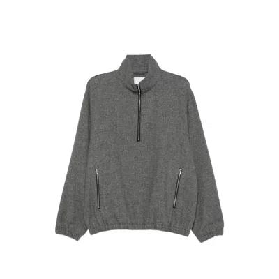 Ssstein Half-zip Elasticated Sweatshirt In Grey