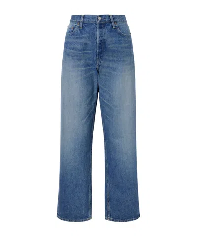Ssstein High-rise Wide-leg Jeans In Blue