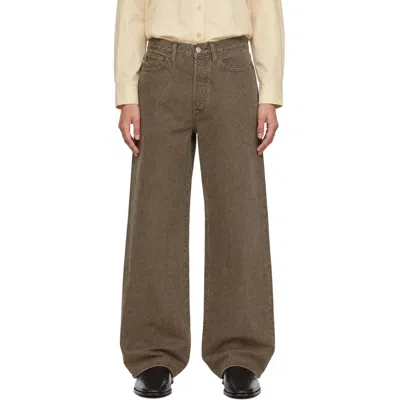 Ssstein Deformation High-rise Wide-leg Jeans In Animal Print