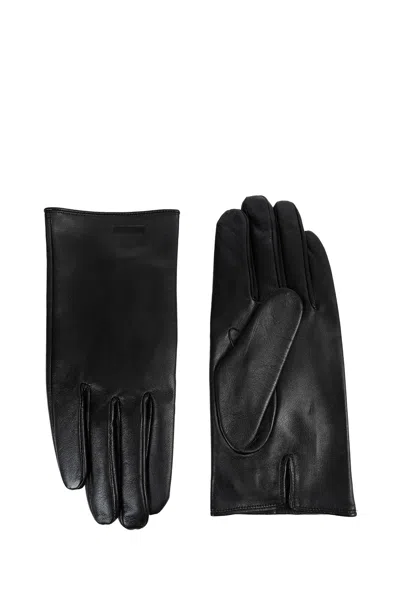 Ssstein Leather Gloves In Black