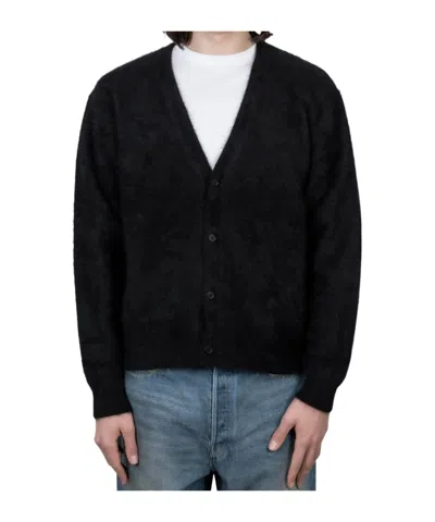Ssstein Long-sleeved Knitted Cardigan In Black