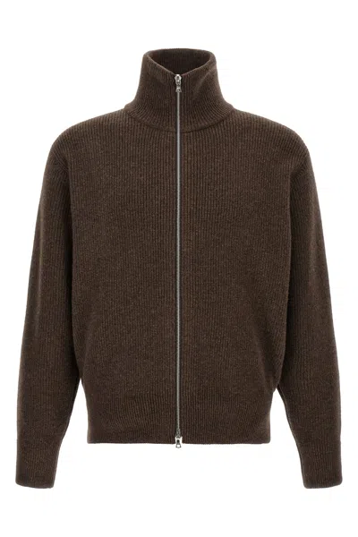 Ssstein Mocha Mélange 'driver' Cardigan In Brown