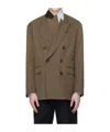 Ssstein Oversized Double-breasted Suit Jacket In Brown