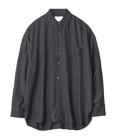 Ssstein Oversized Long-sleeved Shirt In Black