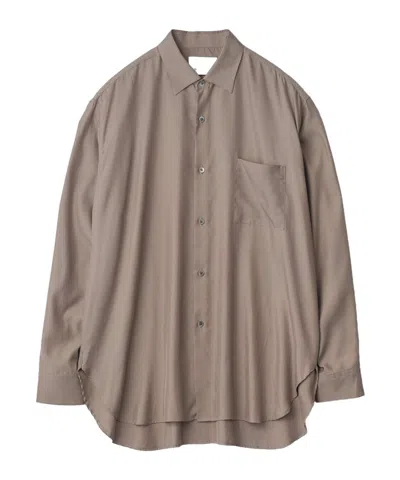 Ssstein Oversized Long-sleeved Shirt In Gray
